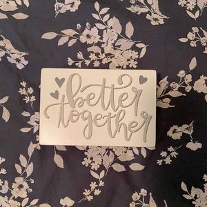 Rustic Wooden Decor Piece w/Calligraphy Words